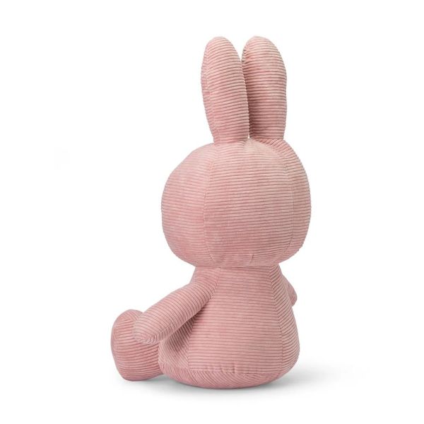 Peluche géante lapin Miffy velours côtelé éco 70 cm Rose