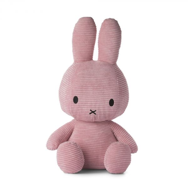 Peluche lapin Miffy velours côtelé rose 50 cm