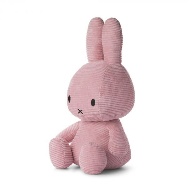 Peluche lapin Miffy velours côtelé rose 50 cm