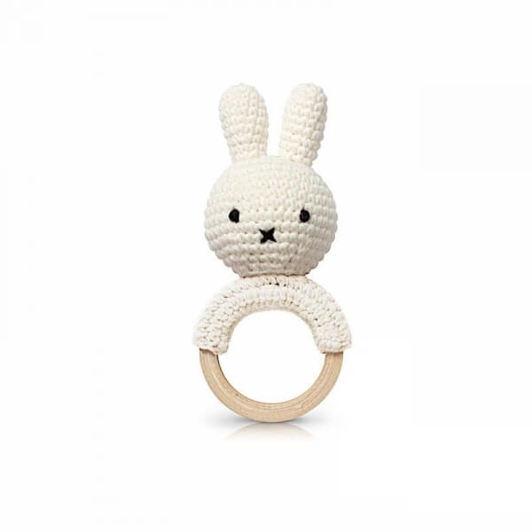 Hochet anneau de dentition Miffy blanc