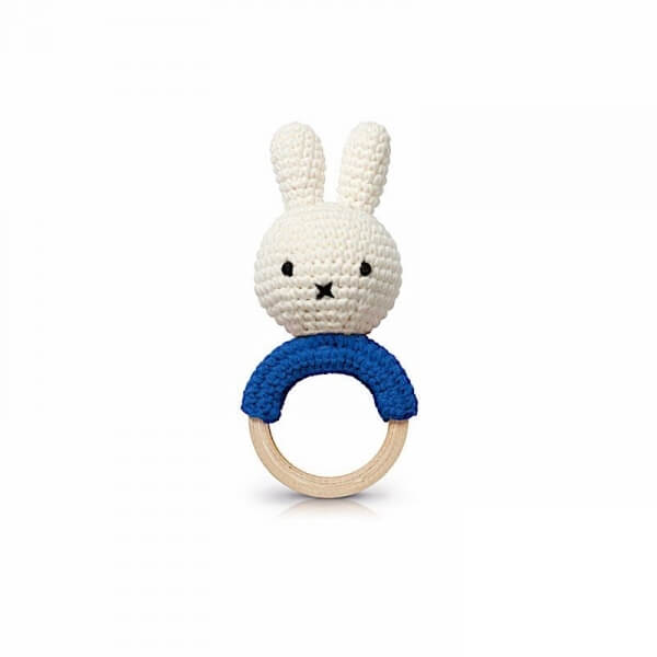 Hochet anneau de dentition Miffy bleu