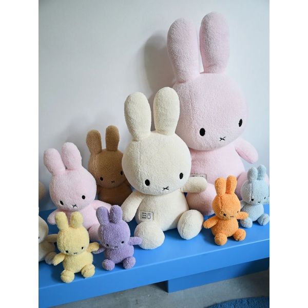 Peluche lapin Miffy Terry extra-doux Bleu pastel 23 cm