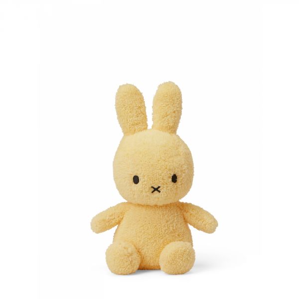 Peluche lapin Miffy Terry extra-doux Jaune pastel 23 cm