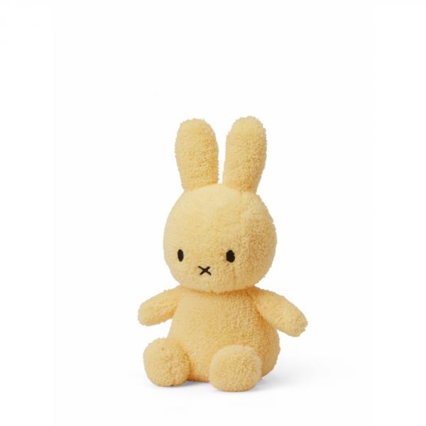 Peluche lapin Miffy Terry extra-doux Jaune pastel 23 cm