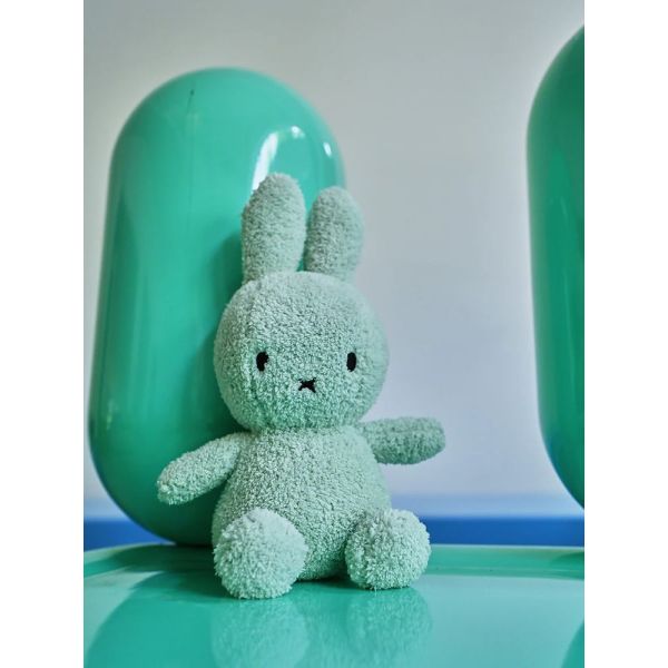 Peluche lapin Miffy Terry extra-doux Vert pastel 23 cm