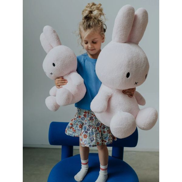 Peluche lapin Miffy Terry Rose pastel 70 cm