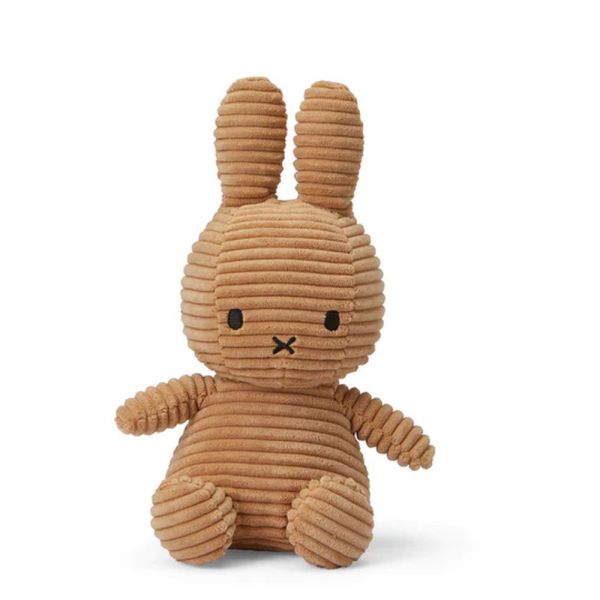 Peluche Miffy Lapin velours côtelé beige 23 cm