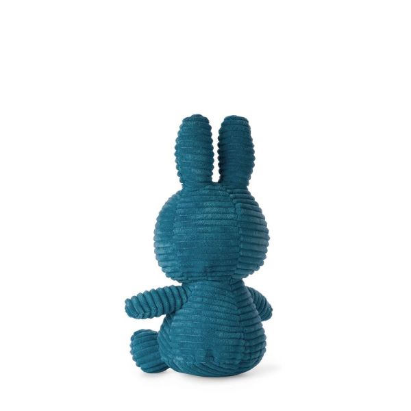 Peluche lapin Miffy velours côtelé éco 23 cm Bleu atlantique