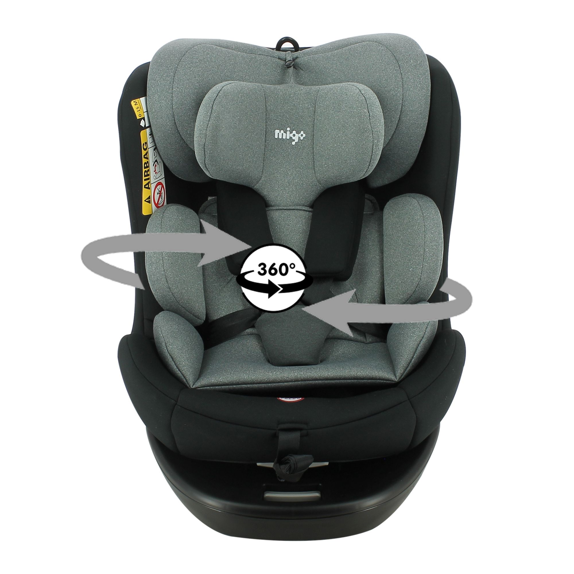 Siège auto pivotant NINO 360° isofix gris 40-150 cm i-Size - Made in Bébé