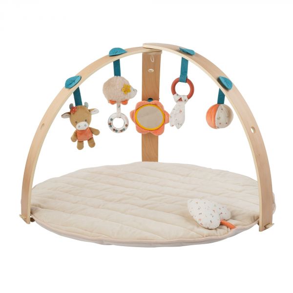 Tapis d'éveil avec arches en bois Beige