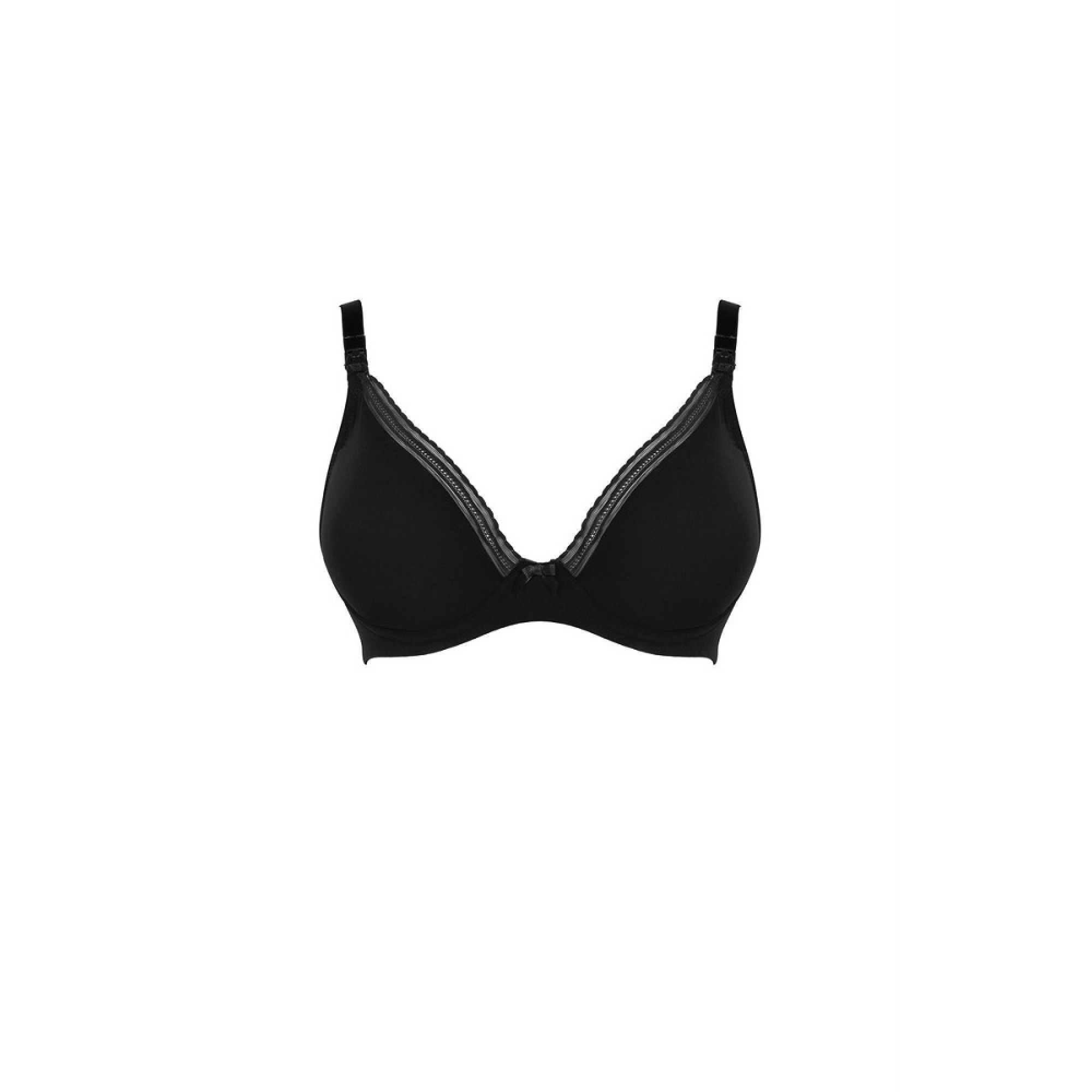 Soutien-gorge maternité et allaitement sans armatures noir - Green by Dim  en coton