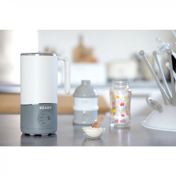 Chauffe biberon et préparateur boisson Milk Prep White Grey