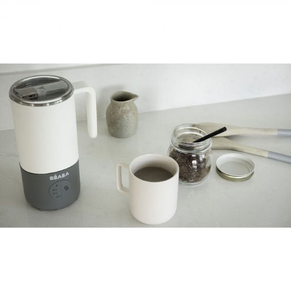 Chauffe biberon et préparateur boisson Milk Prep White Grey