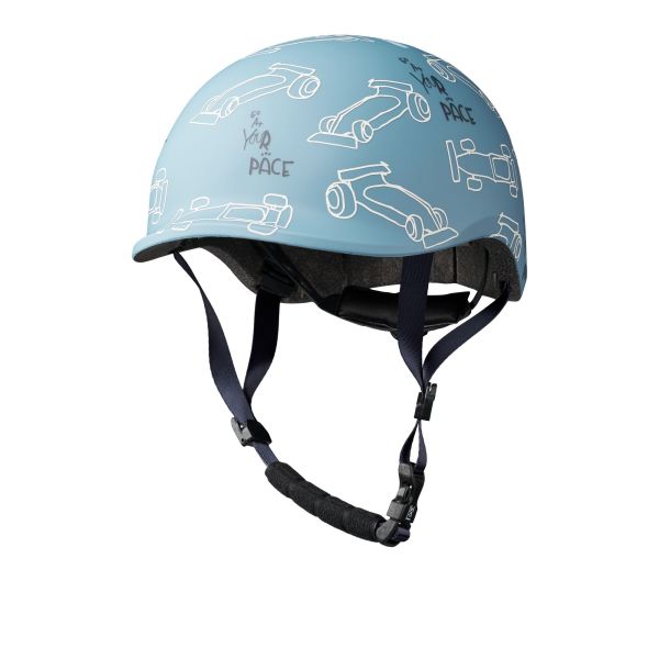 Casque vélo enfant Milly Race cars Beach blue taille XS