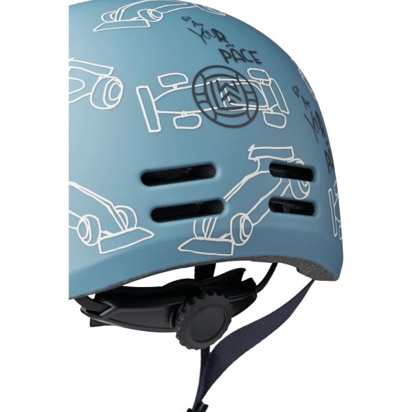 Casque vélo enfant Milly Race cars Beach blue taille XS