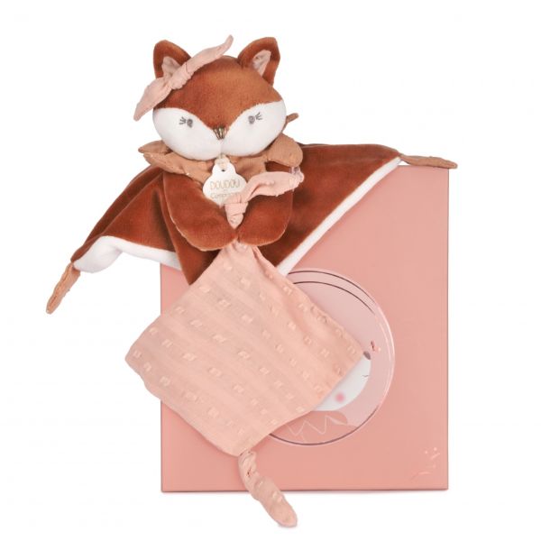 Doudou attache sucette 20 cm Mina la renarde