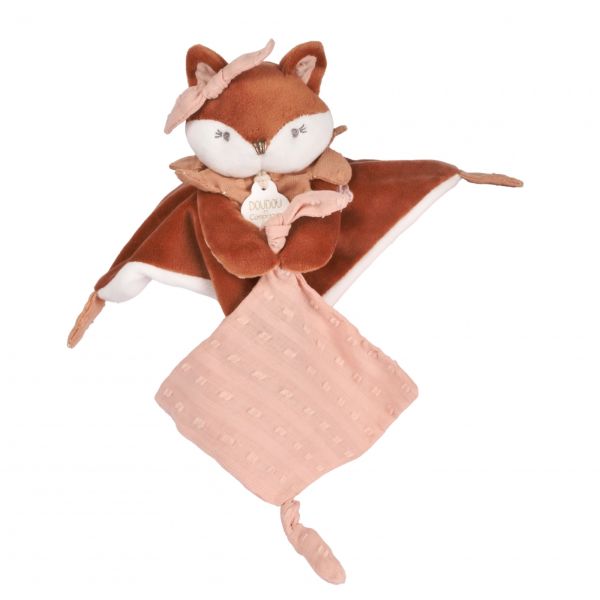 Doudou attache sucette 20 cm Mina la renarde