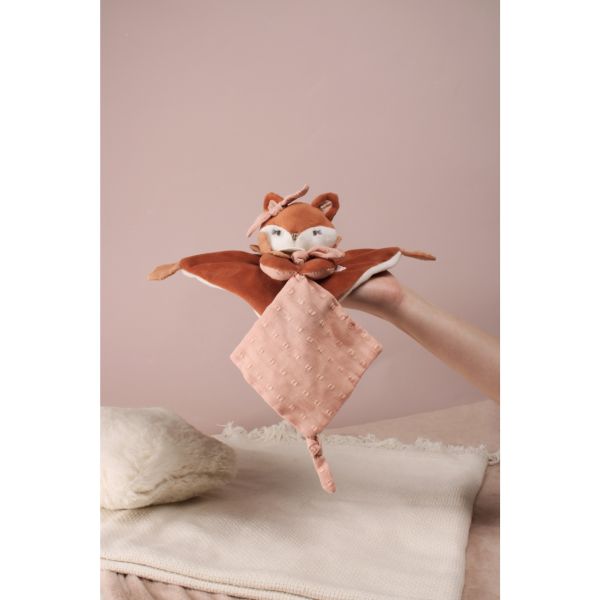 Doudou attache sucette 20 cm Mina la renarde