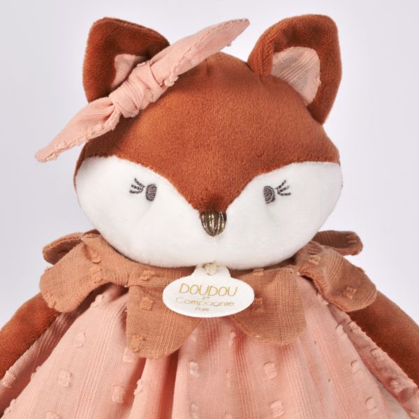 Doudou plat 29 cm Mina la renarde