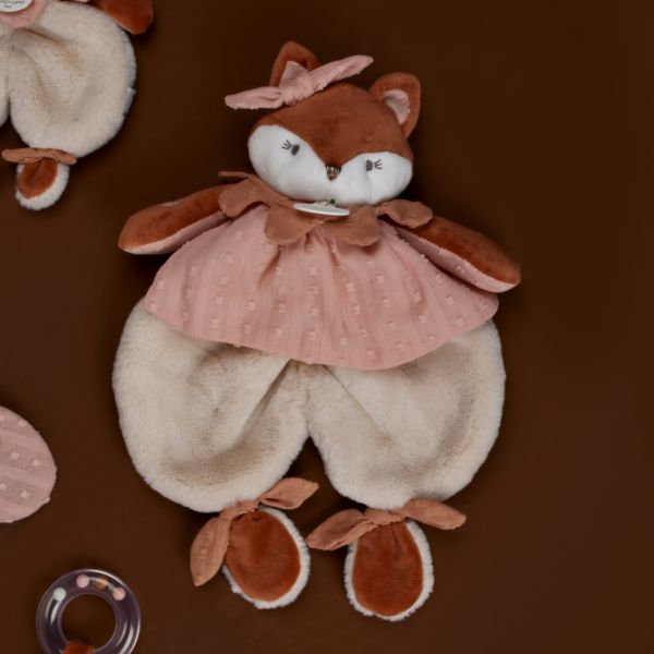 Doudou plat 29 cm Mina la renarde