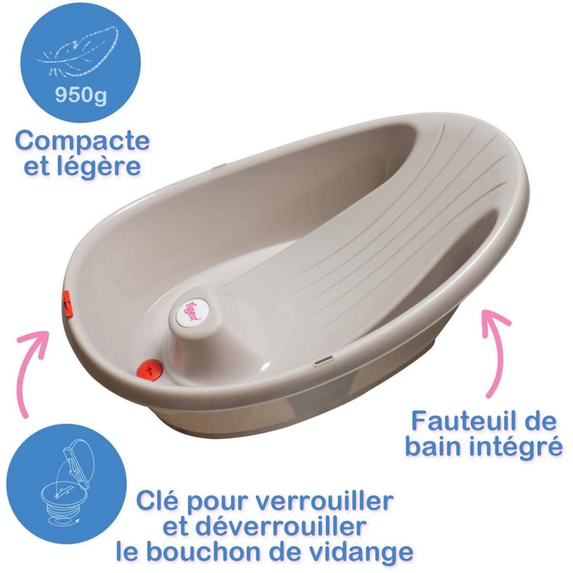 Baignoire pliable grise - Tigex