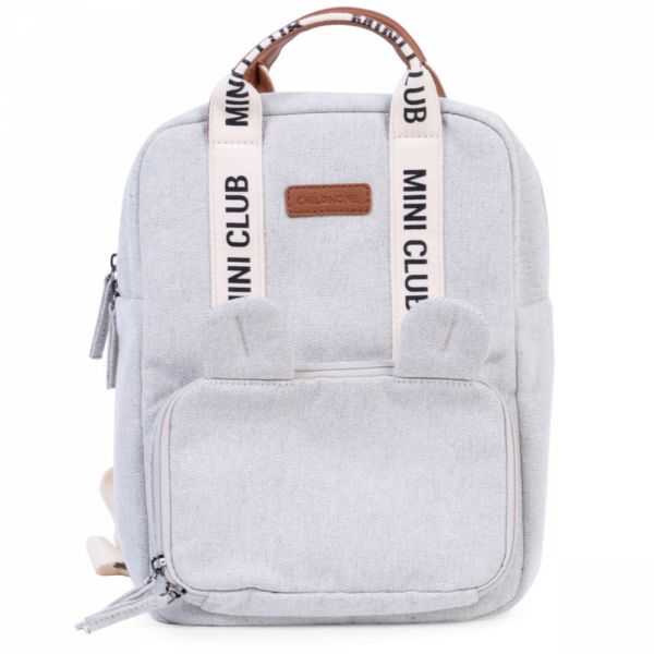 Sac à dos enfant Mini club Signature Canvas Off white