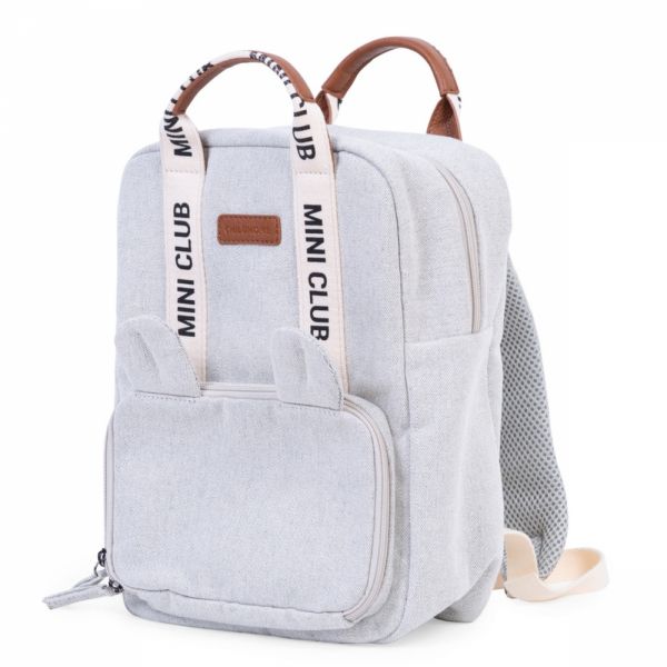 Sac à dos enfant Mini club Signature Canvas Off white