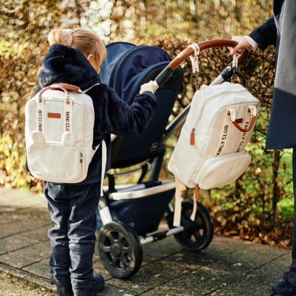 Sac à dos enfant Mini club Signature Canvas Off white