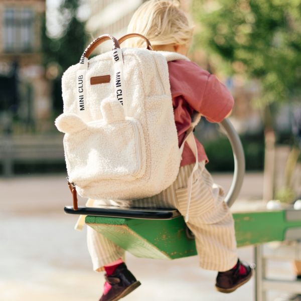 Sac à dos enfant Mini Club Signature Teddy Ecru