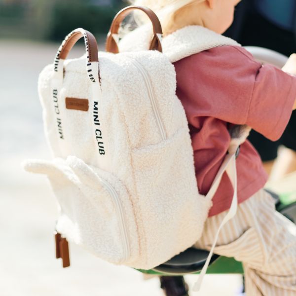 Sac à dos enfant Mini Club Signature Teddy Ecru