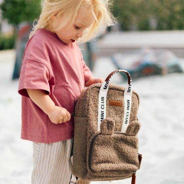 Sac à dos enfant Mini Club Signature Teddy Brun Doux