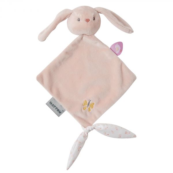 Mini doudou plat Pomme le lapin