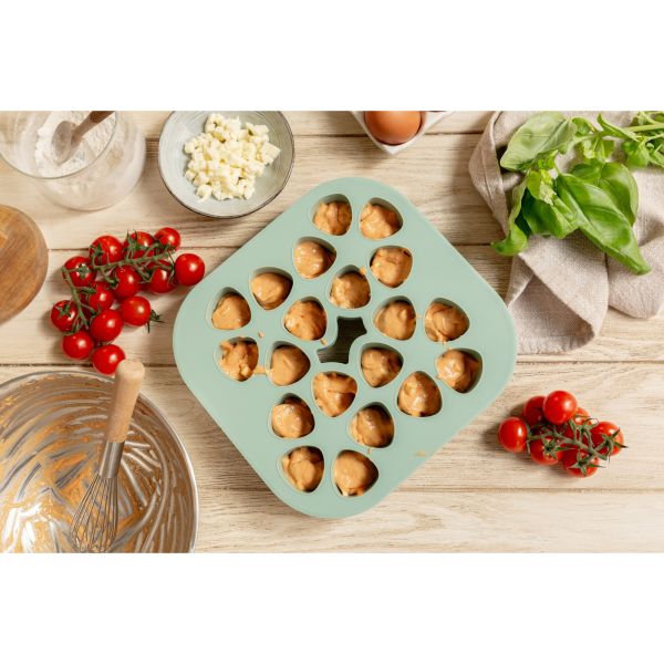 Moule multiportions silicone 20 x 35 ml Vert sauge