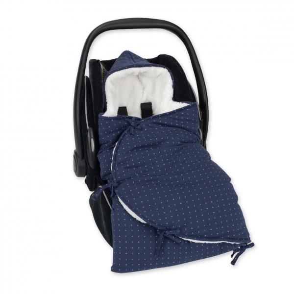 Nid d'ange Jersey + Teddy bleu foncé