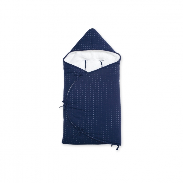 Nid d'ange Jersey + Teddy bleu foncé
