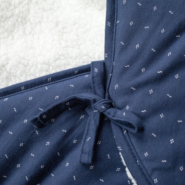 Nid d'ange Jersey + Teddy bleu foncé