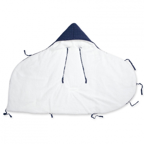 Nid d'ange Jersey + Teddy bleu foncé