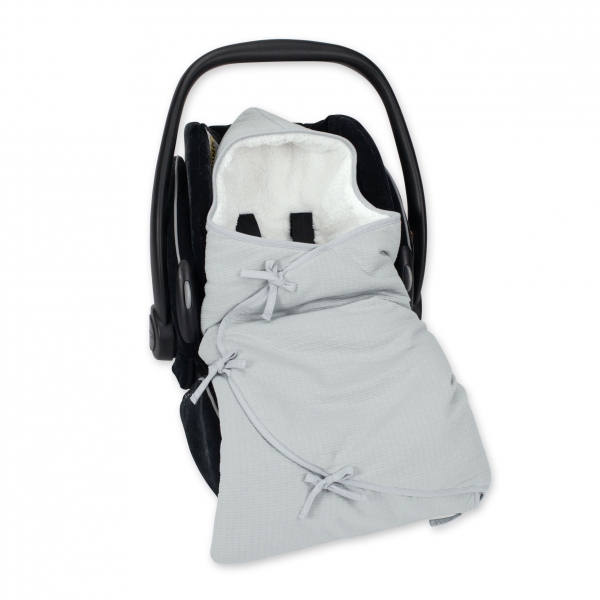 Nid d'ange 0-4 mois Tetra Jersey + Teddy gris