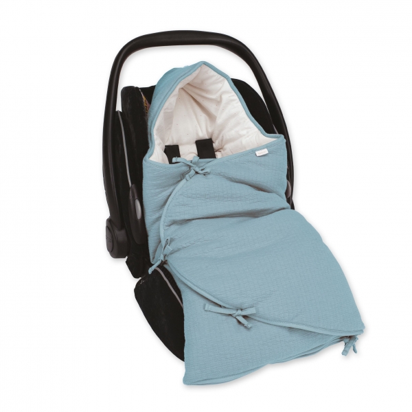 Nid d'ange 0-4 mois Tetra Jersey + Jersey bleu minéral