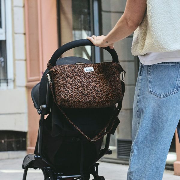 Organisateur de poussette Collection Léopard Noir