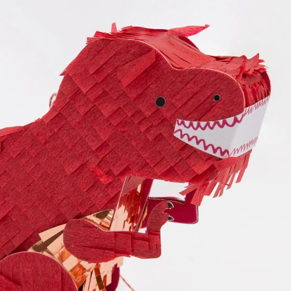 Mini piñata T-Rex avec confettis et tatouages