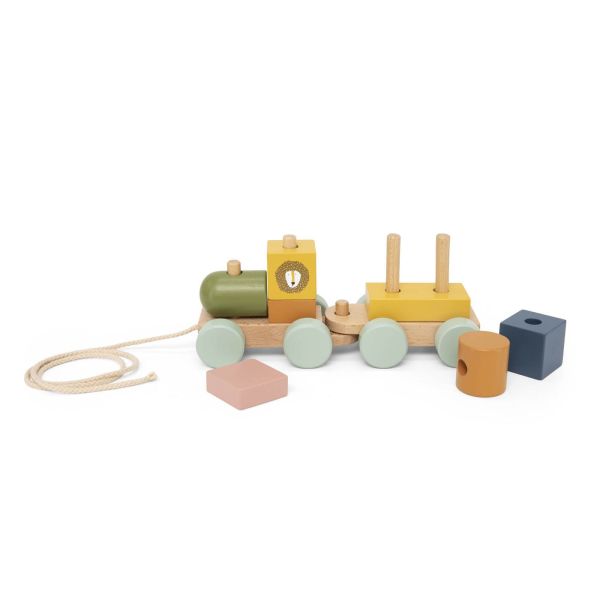 Mini train des animaux en bois