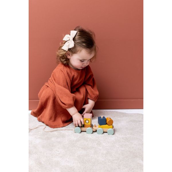 Mini train des animaux en bois