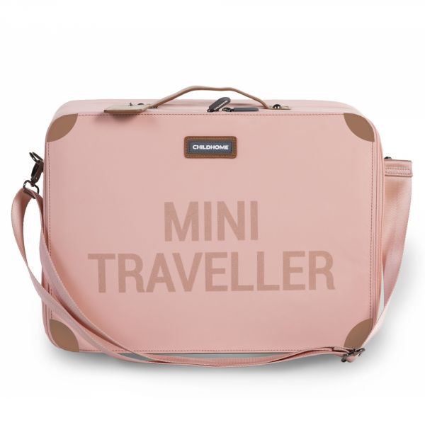 Valise enfant Mini traveller rose et cuivre