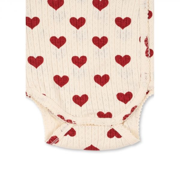 Body bébé manches longues 0-1 mois Amour Rouge