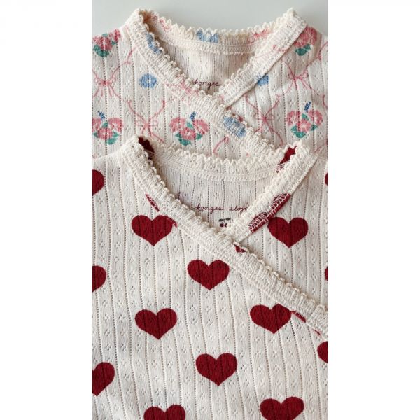 Body bébé manches longues 0-1 mois Amour Rouge