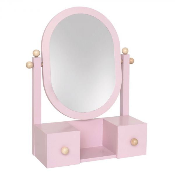 Miroir de maquillage enfant bois