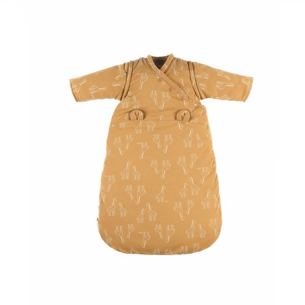 Gigoteuse hiver 0-6 mois Jersey bio Ocre girafe