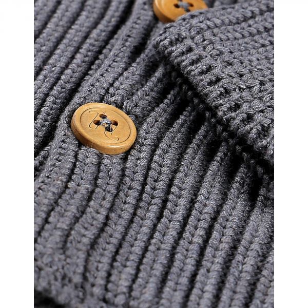 Mantelet tricot bio Gris 12 mois