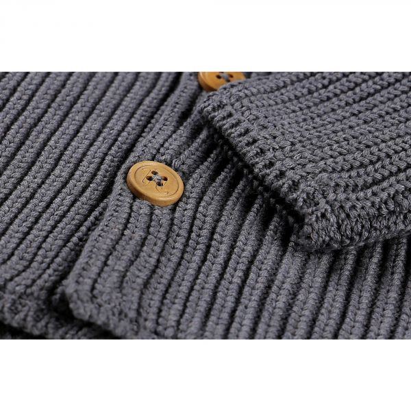 Mantelet tricot bio Gris 18 mois